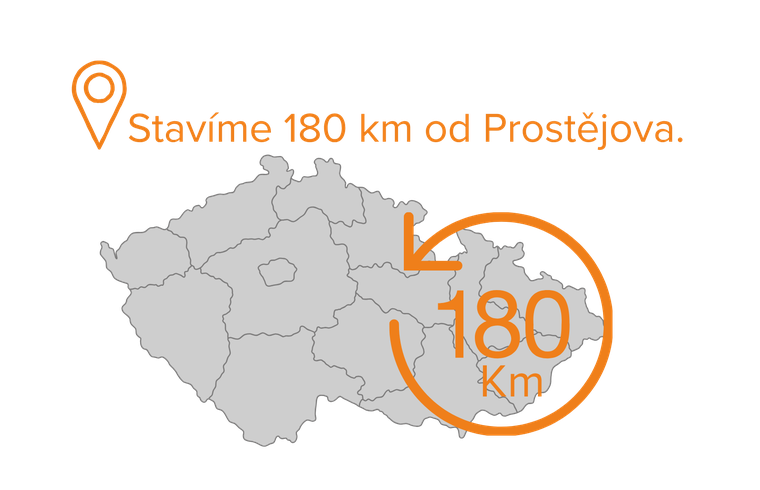 Stavíme 180 km od Prostějova